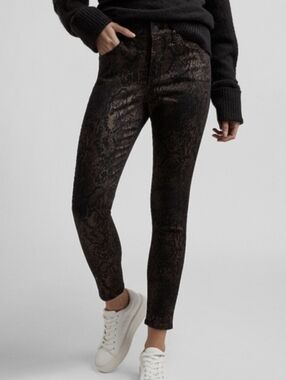 NWT Express Snake-Print Skinny Jeans - Black and Gray